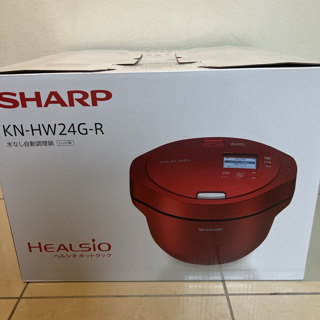 SHARP(シャープ)のSHARP ヘルシオ ホットクック 電気無水鍋 2.4L レッド系 KN-HW2 スマホ/家電/カメラの調理家電(その他)の商品写真