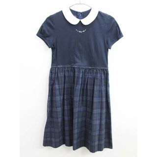 ファミリア(familiar)のファミリア 半袖ワンピース 140cm キッズ 女の子 紺×白【中古】【新入荷!】＜(ワンピース)