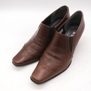 REGAL - リーガル ブーティ スクエアトゥ ブランド シューズ 靴 日本製 レディース 23.5サイズ ブラウン REGAL