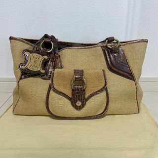 CELINE - ⭐️美品⭐️ セリーヌ ジャガード × レザー ロング CELINE - ⭐️美品⭐️ セリーヌ ジャガード × レザー ロング