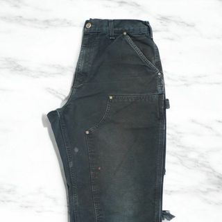 carhartt - カーハートダブルニーブラックUSA製38x30 carhartt - カーハートダブルニーブラックUSA製38x30