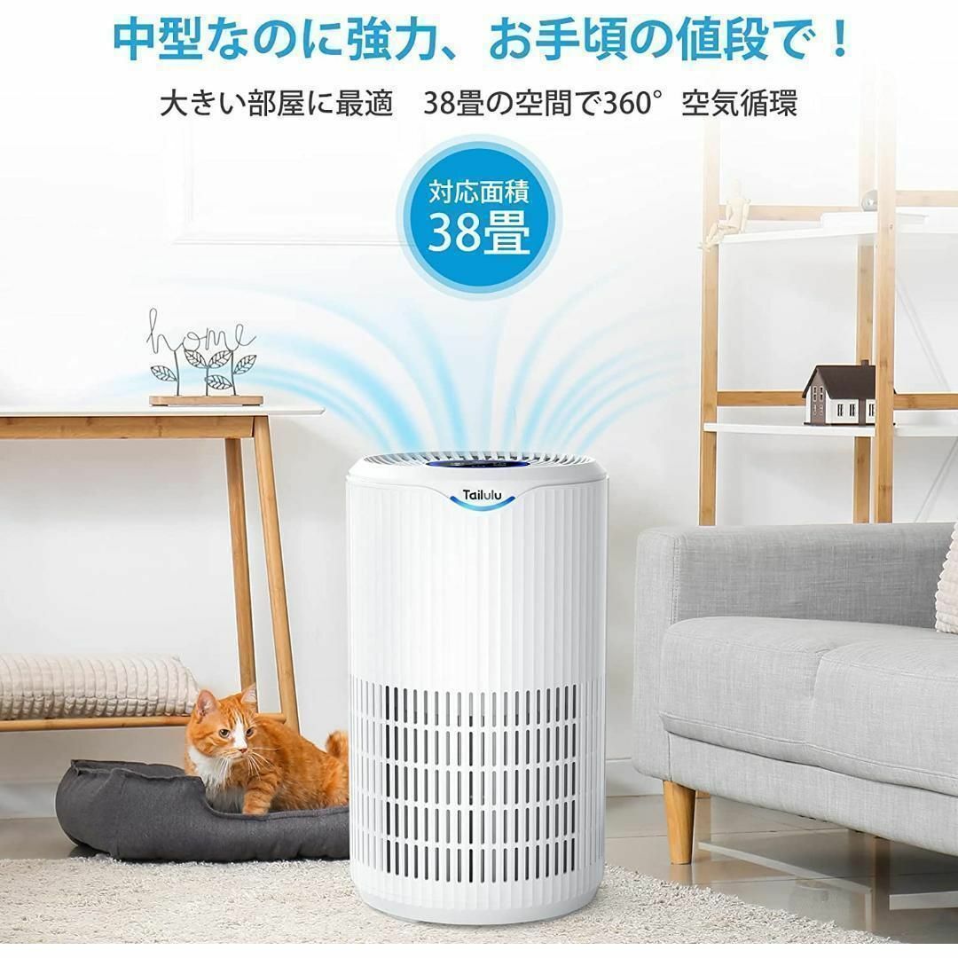 空気清浄機 38畳以下　強力浄化　一台多役　PSE認証済み　脱臭　花粉対策
