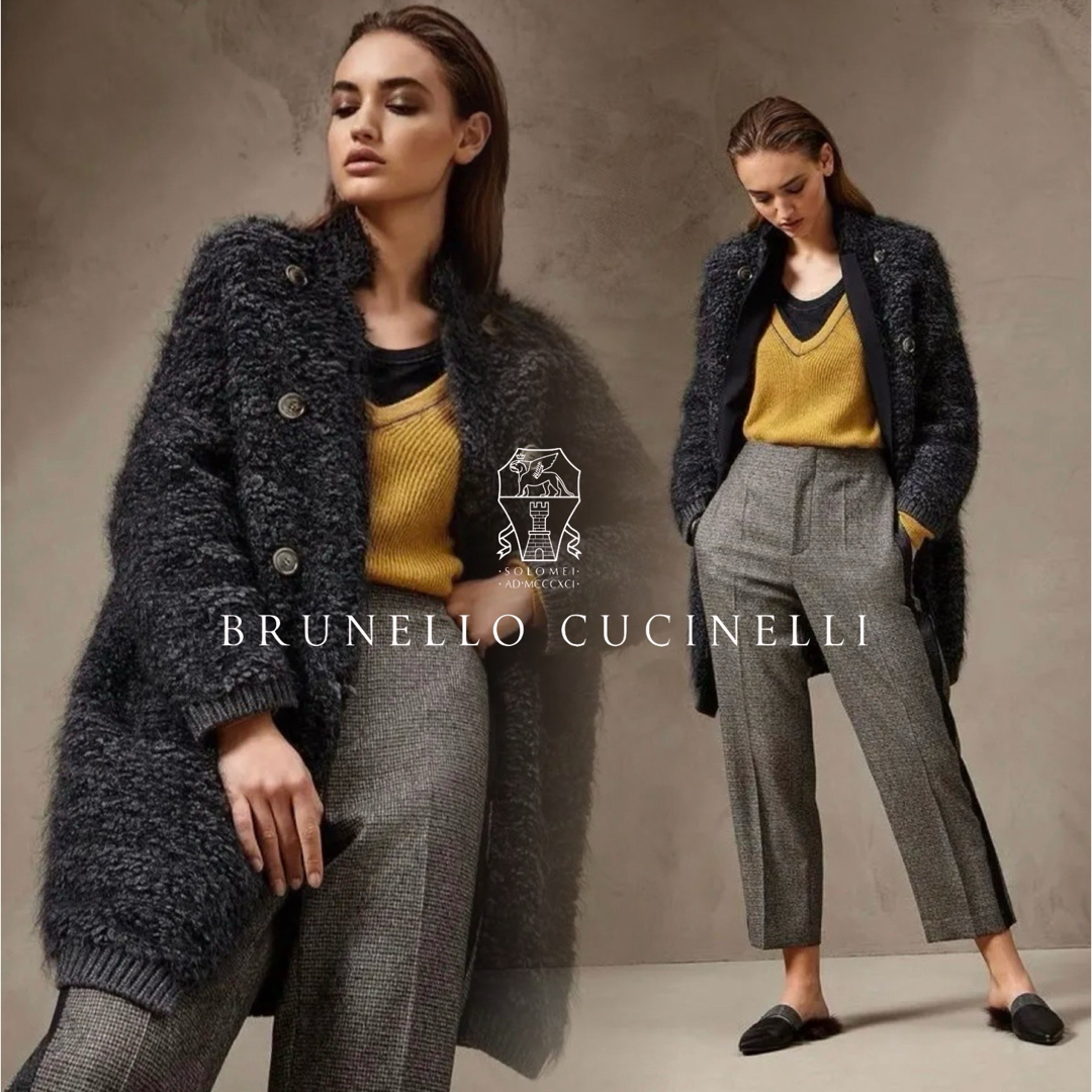 BRUNELLO CUCINELLI - P54☆極上 ニットコート ブルネロクチネリ BRUNELLO CUCINELLI - P54☆極上 ニットコート ブルネロクチネリ