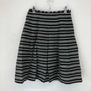ロペ(ROPE’)の【ROPE】ロペ　スカート　フレア　灰色系　サイズ7　グレー　ボーダー　レディース　カジュアル(その他)