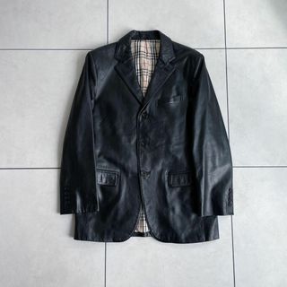 BURBERRY - 【Burberry】ビンテージ ジップアップ レザー BURBERRY - 【Burberry】ビンテージ ジップアップ レザー