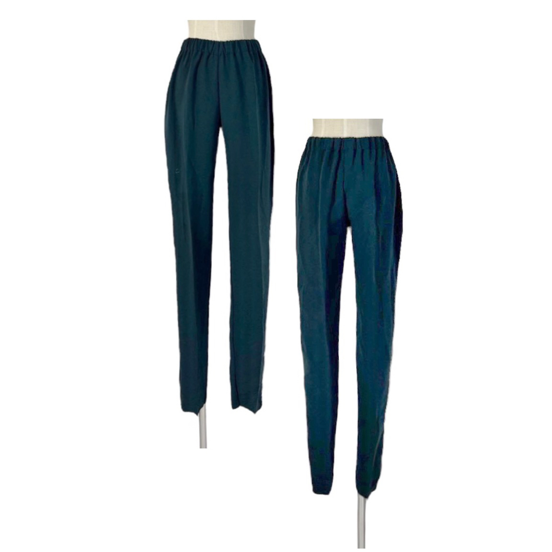Max Mara(マックスマーラ)の新品定価4万円タグ付き MaxMaraグループ 気品のダークグリーン楽ちんパンツ レディースのパンツ(カジュアルパンツ)の商品写真
