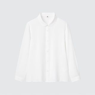 ユニクロ(UNIQLO)の新品未使用　ユニクロ　girls レーヨンイージーケアブラウス　長袖(ブラウス)