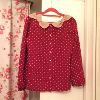 ユメテンボウ(夢展望)の新品♡赤ドット♡2wayリボンブラウス(シャツ/ブラウス(長袖/七分))