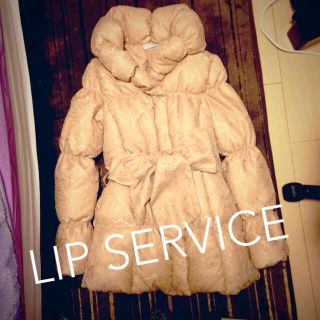 リップサービス(LIP SERVICE)のレースダウンコート(ダウンコート)