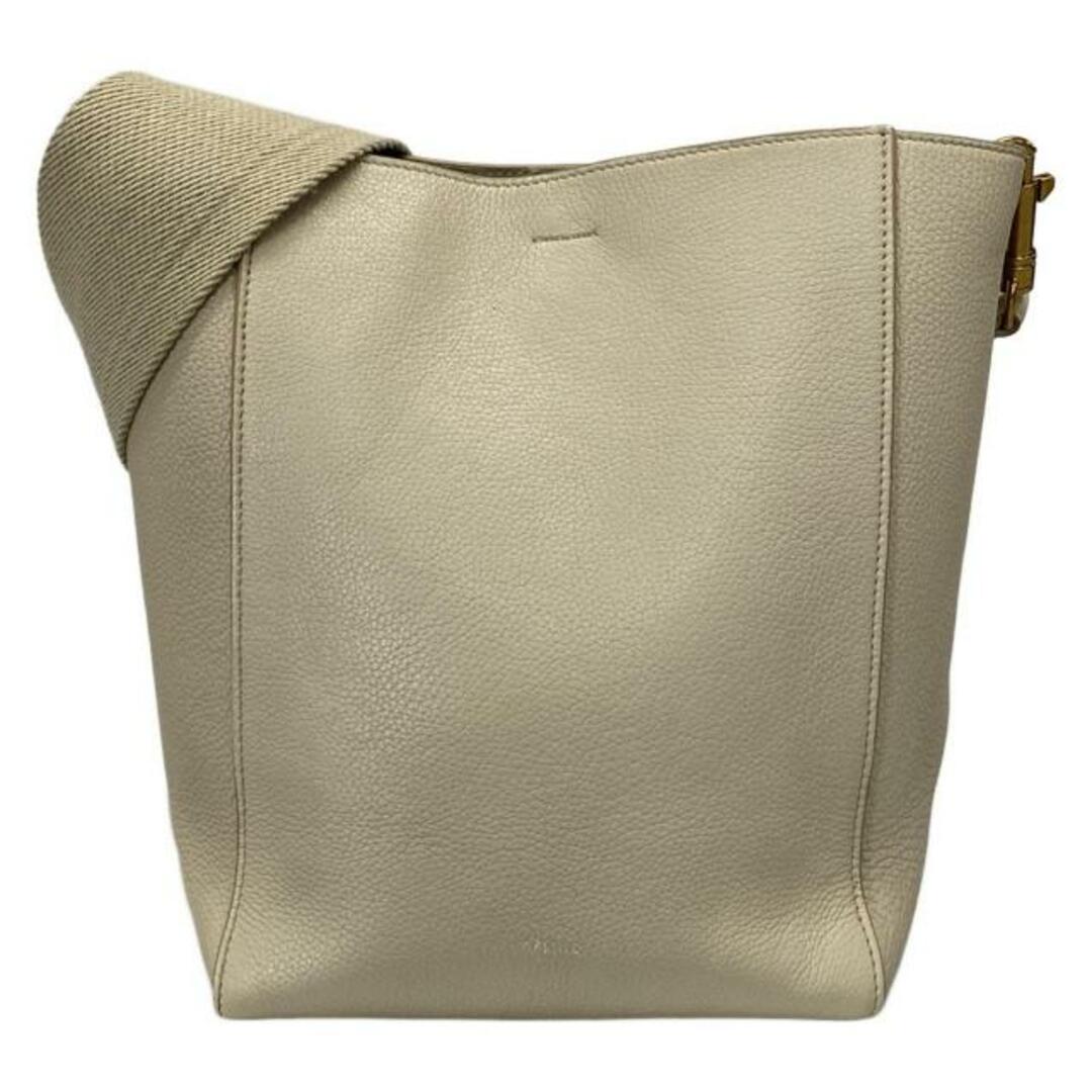 CELINE - CELINE(セリーヌ) ショルダーバッグ サングル バケット スモール グレージュ 旧ロゴ レザー
