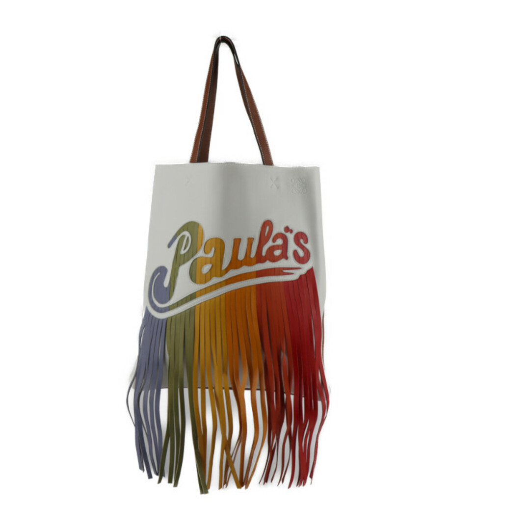 LOEWE - LOEWE ロエベ  パウラズイビザ PAULA’S IBIZA トートバッグ 330.16.R72 レザー   マルチカラー   ハンドバッグ ショルダーバッグ ショッピングバッグ フリンジ 【本物保証】