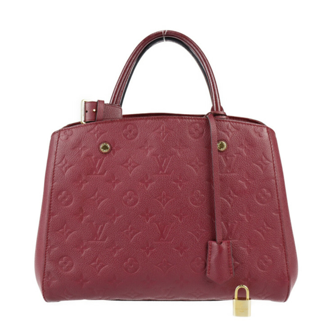 LOUIS VUITTON - LOUIS VUITTON ルイ ヴィトン モノグラムアンプラント モンテーニュMM ハンドバッグ M41196 レザー   オロール パープル系 ゴールド金具  トートバッグ ビトン 【本物保証】