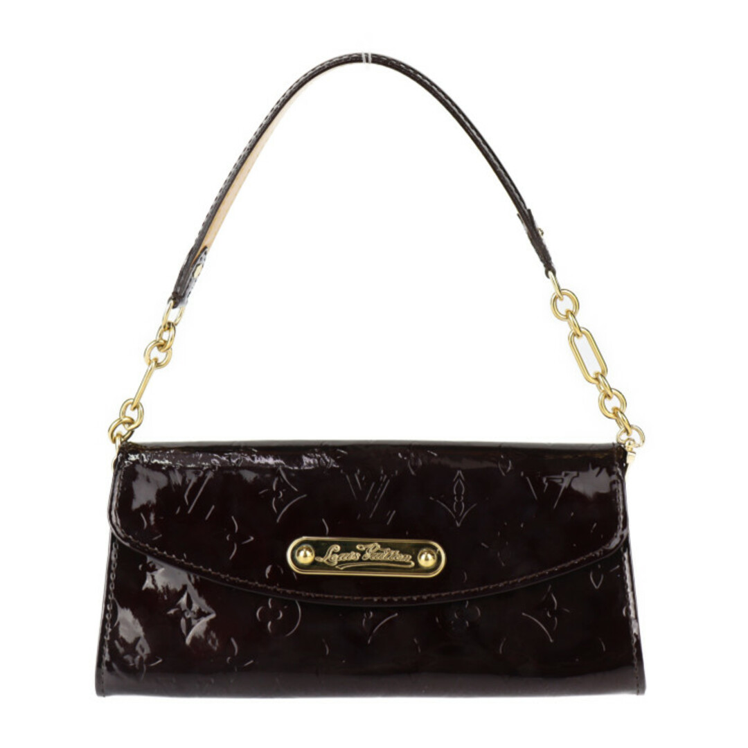 LOUIS VUITTON - LOUIS VUITTON ルイ ヴィトン モノグラム ヴェルニ サンセット ブルーバード ハンドバッグ M93542 パテントレザー   アマラント ゴールド金具  2WAY クラッチバッグ ショルダーバッグ ビトン 【本物保証】