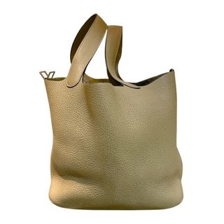 エルメス(HERMES)の　エルメス HERMES ピコタンロックMM X刻（2016年製) セージ シルバー金具 トリヨンクレマンス レディース ハンドバッグ(ハンドバッグ)