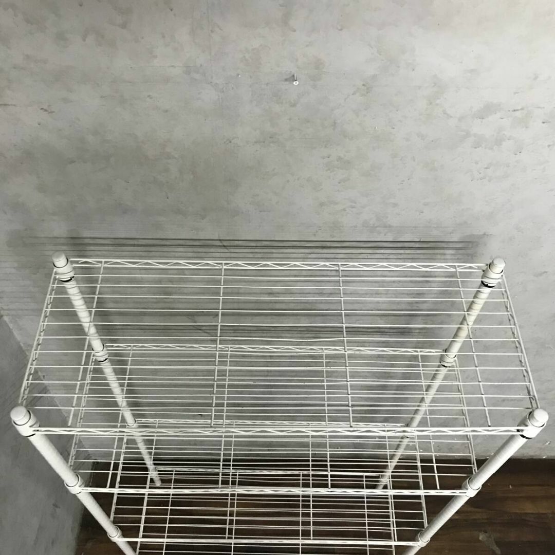 スチールラック ホワイト 白 35.5×90.5cm 高さ150cm 4段 ポー