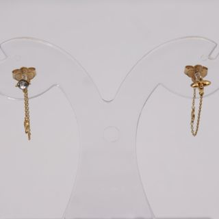 ルイヴィトン(LOUIS VUITTON)のLOUIS VUITTON ルイ ヴィトン  ブックルドレイユ プティ ルイ ピアス M00390 メタル ラインストーン  ゴールド   モノグラムフラワー LVサークル 耳飾り ビトン 【本物保証】(ピアス)