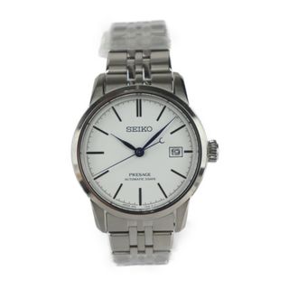 セイコー(SEIKO)のSEIKO セイコー クラフツマンシップ PRESAGE プレサージュ 腕時計 SARX105 ステンレススチール   シルバー 琺瑯白文字盤  自動巻き デイト 6R55-00D0 【本物保証】(腕時計(アナログ))