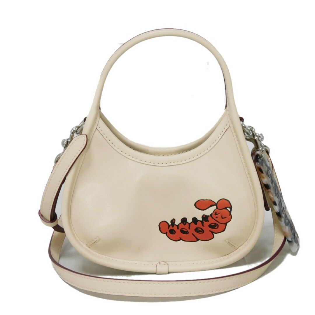 COACH - COACH コーチ ミニ エルゴ バッグ 現行 キャタピラー プリント スムース アイボリー 2WAY ショルダーバッグ トピア クラウドマルチ ハンドバッグ CQ837