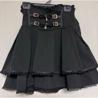 LIZ LISA - LIZLISA はしごリボンチェックティアードスカパン の LIZ LISA - LIZLISA はしごリボンチェックティアードスカパン の
