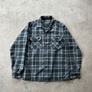 ペンドルトン(PENDLETON)の50s60s ペンドルトン ウールシャツ USA製 グレー×ブルー 超好配色(シャツ)
