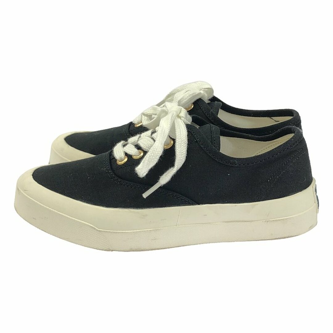 MAISON KITSUNE'(メゾンキツネ)の【美品】  MAISON KITSUNE / メゾンキツネ | キャンバス ローカットスニーカー | 22 | ブラック | レディース レディースの靴/シューズ(スニーカー)の商品写真