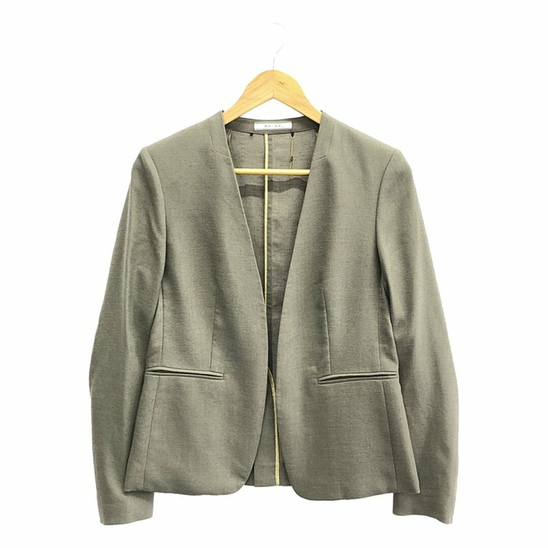 BEIGE, - BEIGE， / ベイジ | KYLA ノーカラージャケット | 4 | グレー | レディース