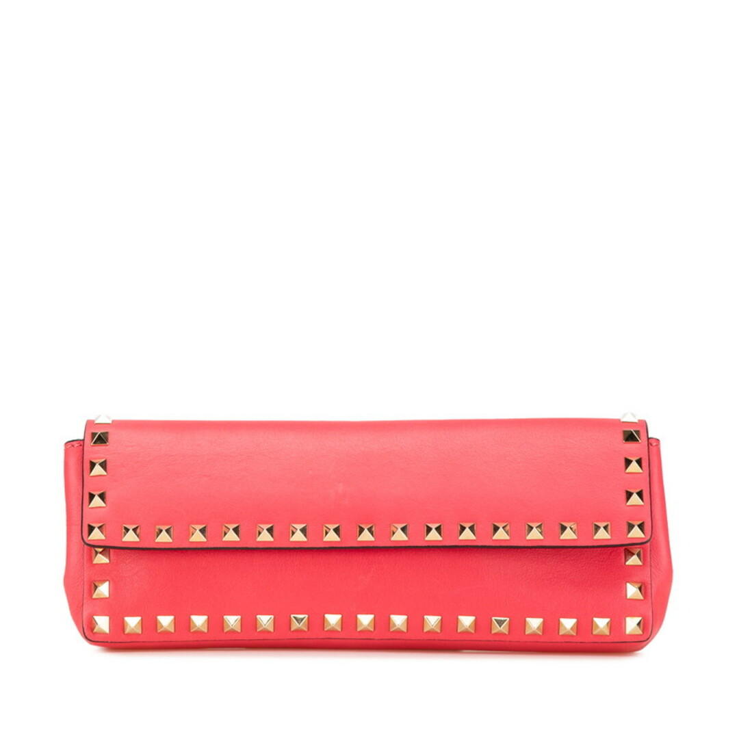 VALENTINO - ヴァレンチノ ロックスタッズ クラッチバッグ セカンドバッグ レザー レディース Valentino 【1-0195688】