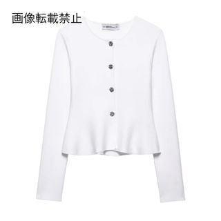 🐹3月新作🌸16688◆white ホワイト ニット カーディガン(カーディガン)