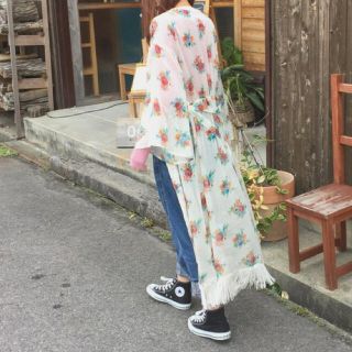 ジュエティ(jouetie)の美品 jouetie 花柄ロングレースガウン(カーディガン)