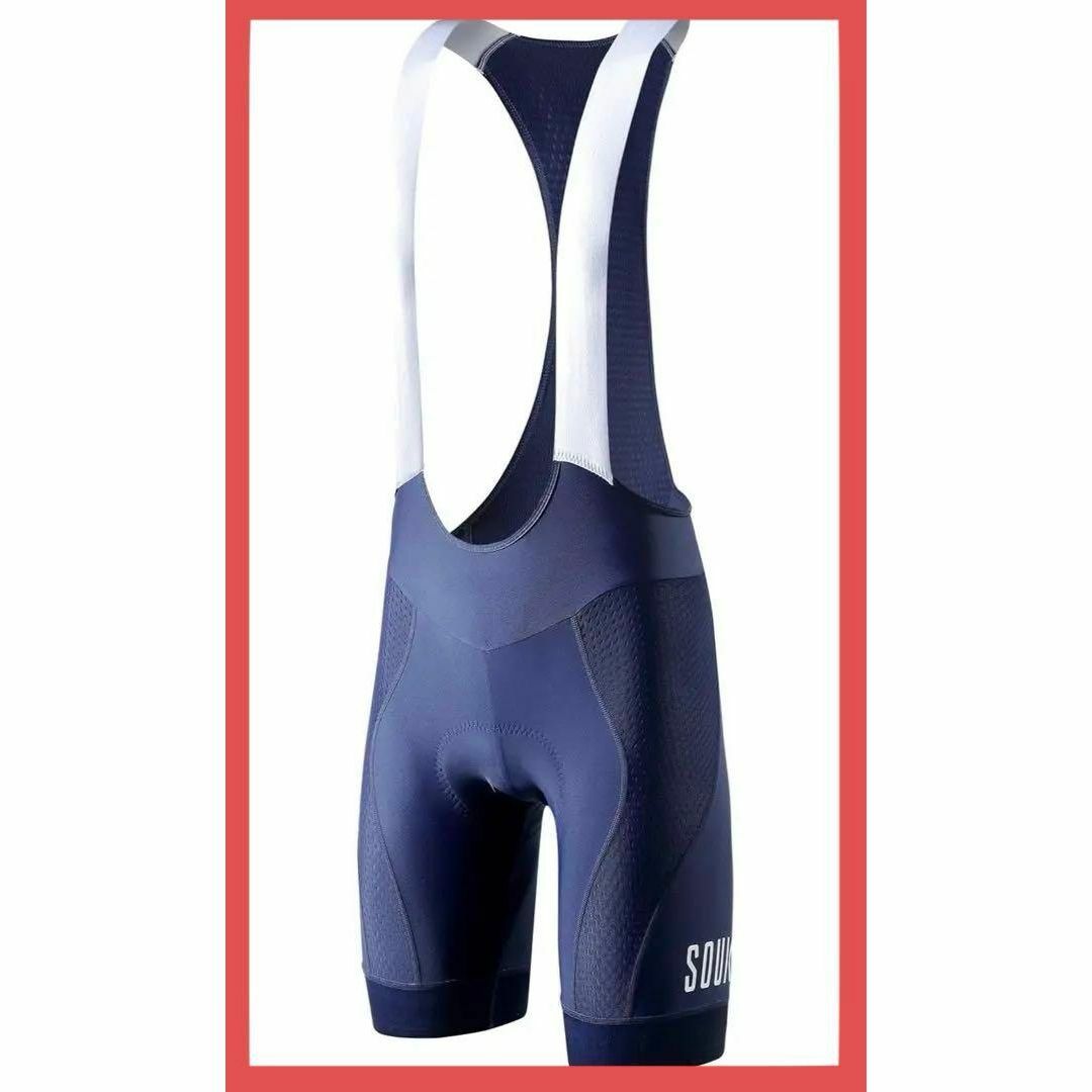 Souke Sports メンズ サイクリング ビブショーツ 4Dパッド入り