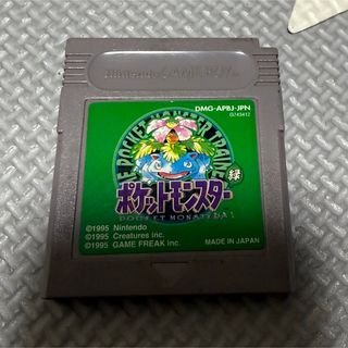 ゲームボーイ　ポケットモンスター　緑　セーブOK(携帯用ゲームソフト)