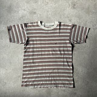 ハンテン(HANG TEN)の70s80s hang ten ハンテン ボーダーtシャツ L相当 グレー(Tシャツ/カットソー(半袖/袖なし))