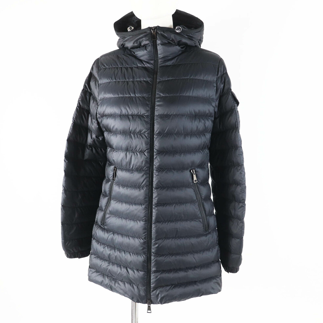 MONCLER - 美品◎MONCLER モンクレール 2021年製 MENTS ワッペン・フード付き ダウンコート ブラック 1 正規品 レディース