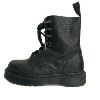 ドクターマーチン(Dr.Martens)のDr.Martens(ドクターマーチン) ショートブーツ UK 6 レディース - 黒 型押し加工/サイドジップ レザー(ブーツ)