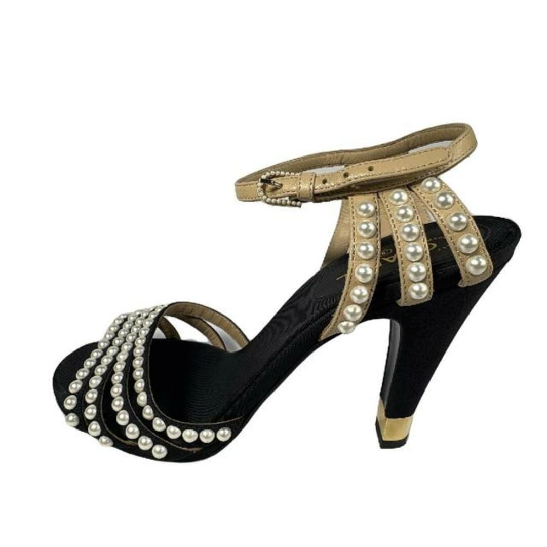CHANEL - CHANEL(シャネル) サンダル 36 1/2 レディース - 黒 CHANEL - CHANEL(シャネル) サンダル 36 1/2 レディース - 黒