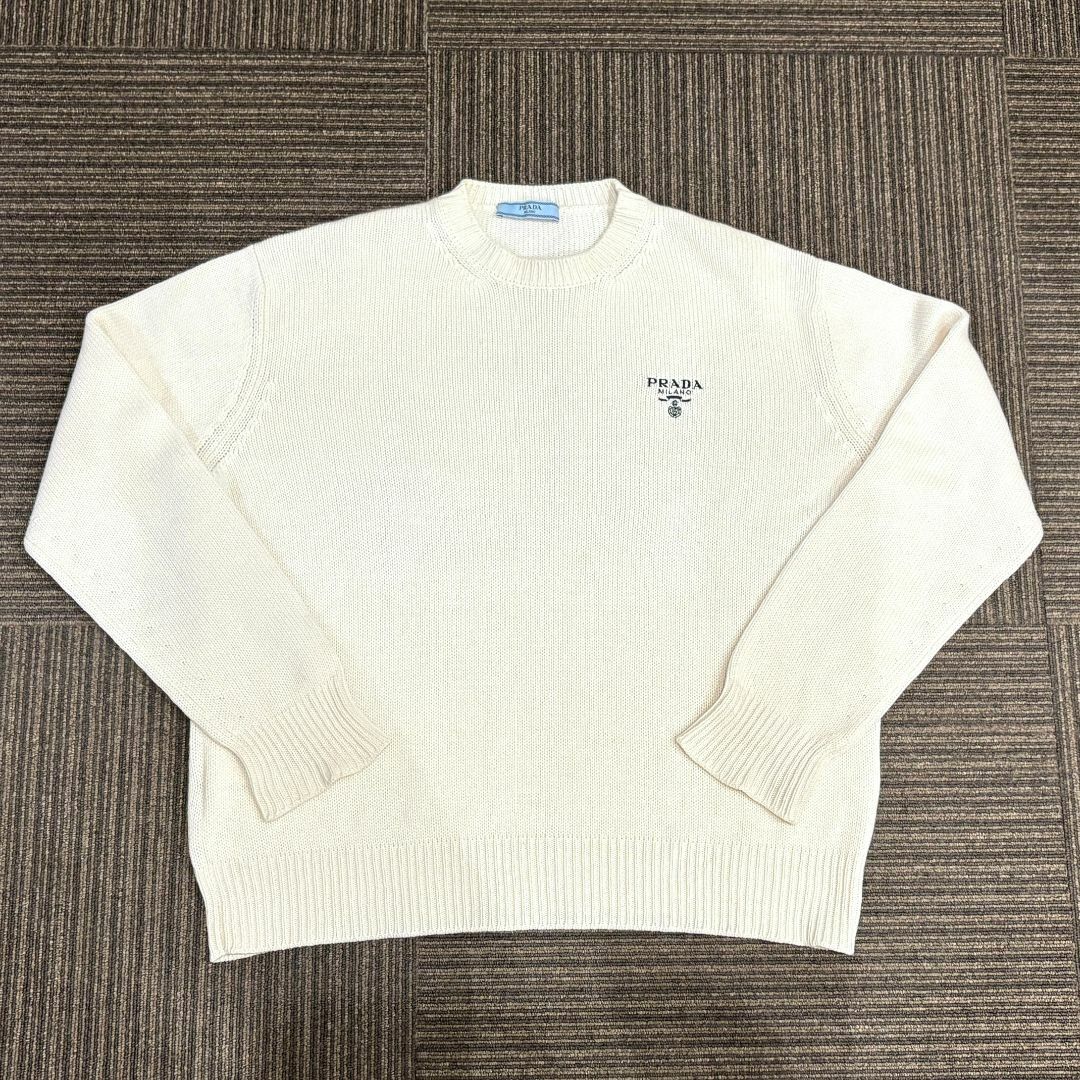PRADA - PRADA プラダ ロゴ刺繍 カシミアニット 38 23AW P24R1A