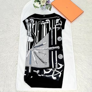 HERMES - エルメス ブリッド ドゥ ガラ ニットワンピース 40の HERMES - エルメス ブリッド ドゥ ガラ ニットワンピース 40の