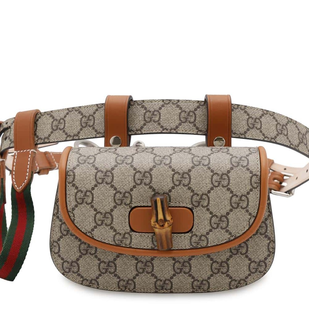 GUCCI - グッチ ボディバッグ GGスプリーム バンブー1947 ベルトバッグ 681137 GUCCI ハンドバッグ ウエストバッグ