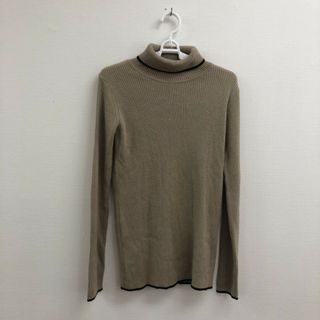 【COEN】コーエン　茶系　F　長袖トップス　無地　シンプル　タートルネック　リブニット(その他)