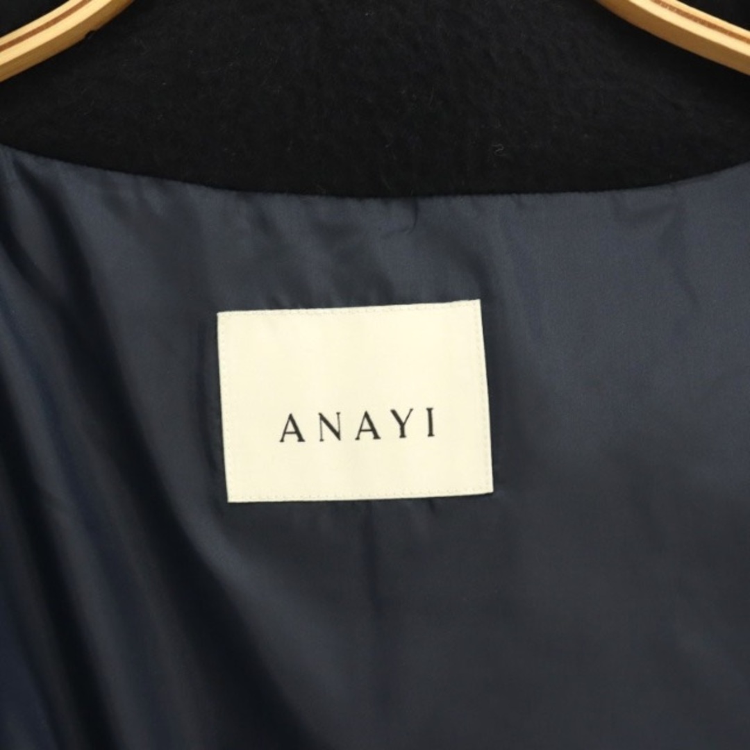 ANAYI - アナイ ANAYI アルパカシャギーダウンコート 34 紺 /MI ANAYI - アナイ ANAYI アルパカシャギーダウンコート 34 紺 /MI