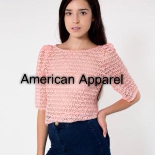 アメリカンアパレル(American Apparel)のレースパフスリーブブラウス(シャツ/ブラウス(半袖/袖なし))