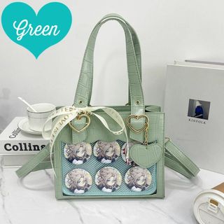 痛バッグ ショルダー 緑 グリーン 推し活 2way トート SHINee 新品(ショルダーバッグ)