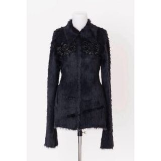 ◎美品希少◎AMALHI Paris リアルラビットファー 紫 L相当の通販 ◎美品希少◎AMALHI Paris リアルラビットファー 紫 L相当の通販