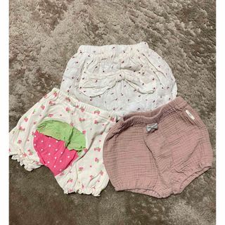 80サイズ　ブルマ　3枚セット　夏　薄手(パンツ)