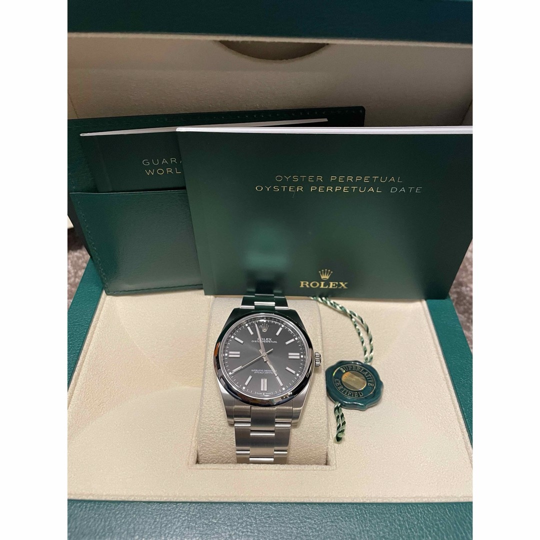 ROLEX(ロレックス)の【新品未使用】ロレックス オイスターパーペチュアル41 ブラック文字盤 メンズの時計(腕時計(アナログ))の商品写真