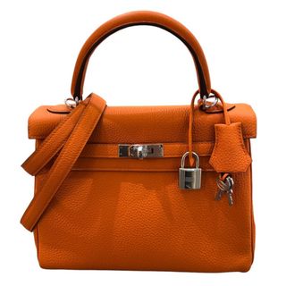 エルメス(HERMES)の　エルメス HERMES ケリー25　 W刻 オレンジ　SV金具 トゴ レディース ショルダーバッグ(ショルダーバッグ)