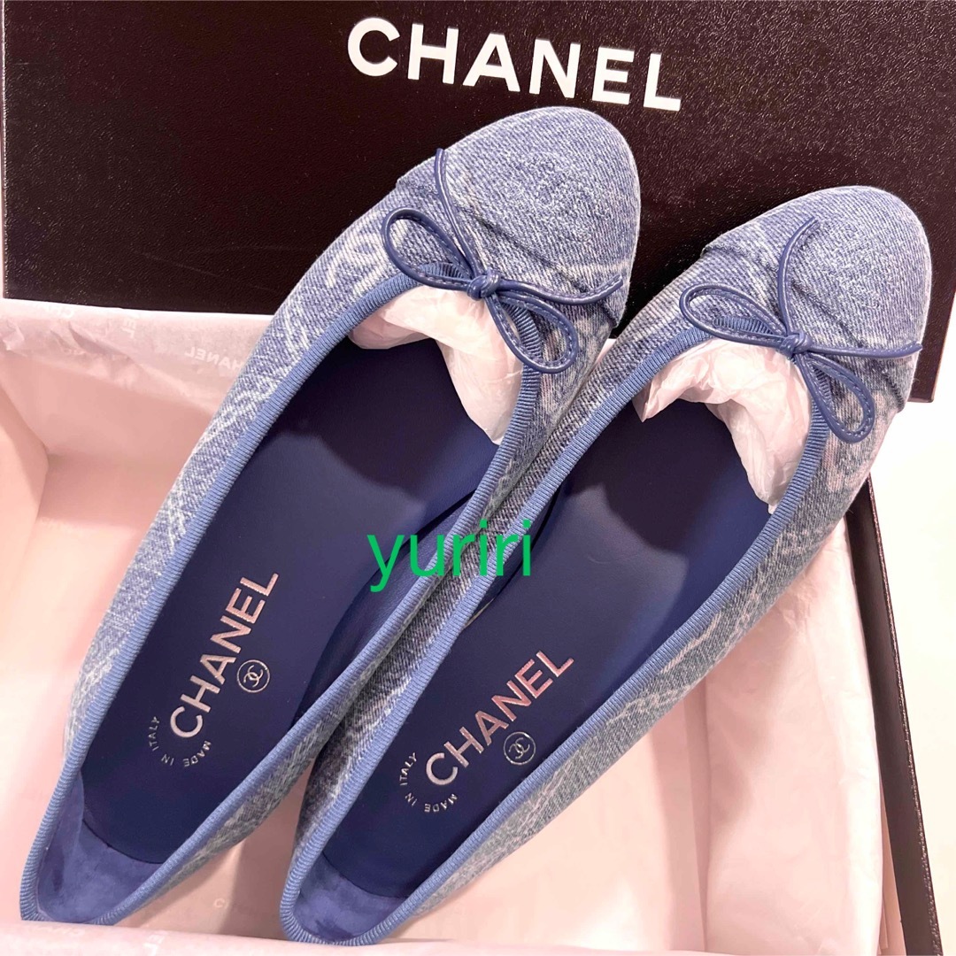 CHANEL - 🩵シャネル🩵超美品✨デニム素材バレリーナ💖の通販 by CHANEL - 🩵シャネル🩵超美品✨デニム素材バレリーナ💖の通販 by