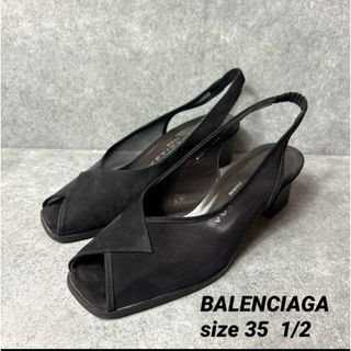 BALENCIAGA - 極美品 バレンシアガ レザー×ベロア リボン BALENCIAGA - 極美品 バレンシアガ レザー×ベロア リボン