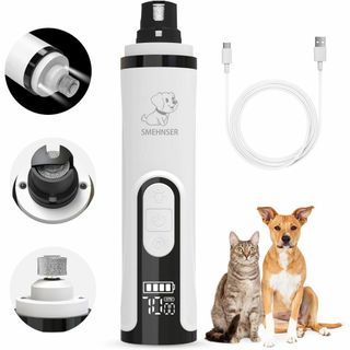 爪切り 犬 猫 電動 爪やすり LEDライト付き ペット用 ネイルケア 小型犬(犬)