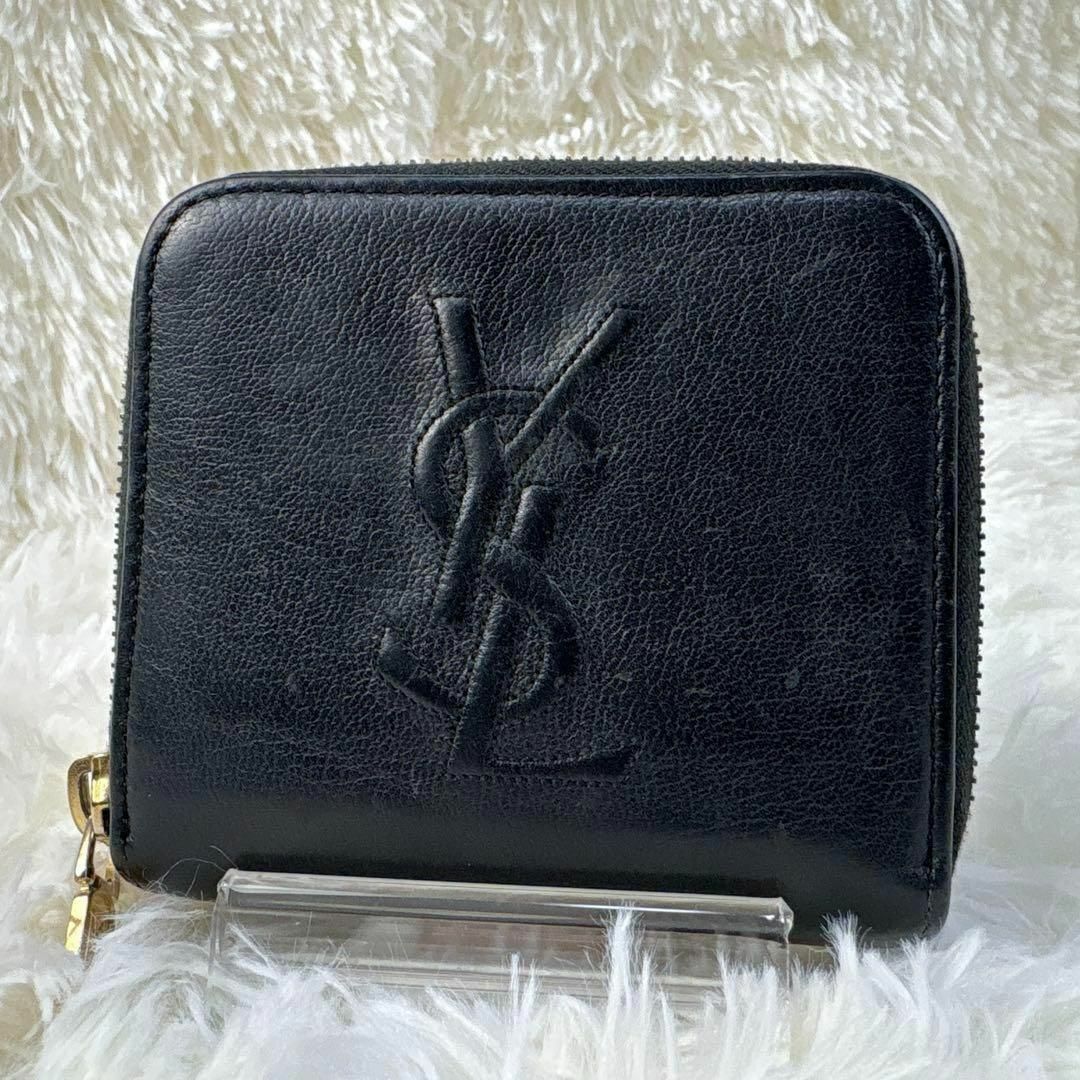 Yves Saint Laurent - 美品 イヴサンローラン 二つ折り財布 三角